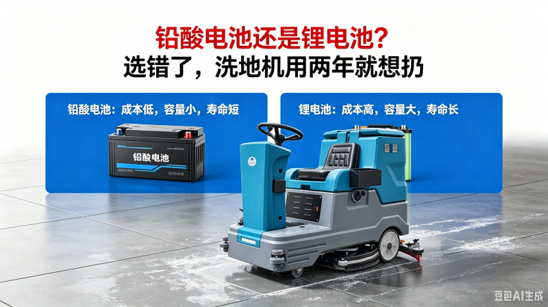 铅酸电池还是锂电池?选错了,洗地机用两年就想扔